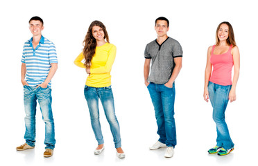 Obraz premium four students