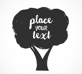 vector tree illustration, background with a place for text