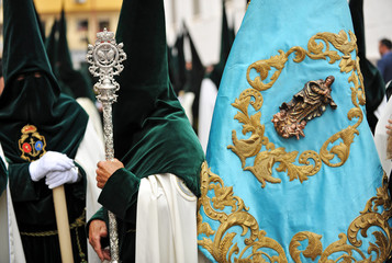 Holy Week procession, nazarenes, Seville, Spain