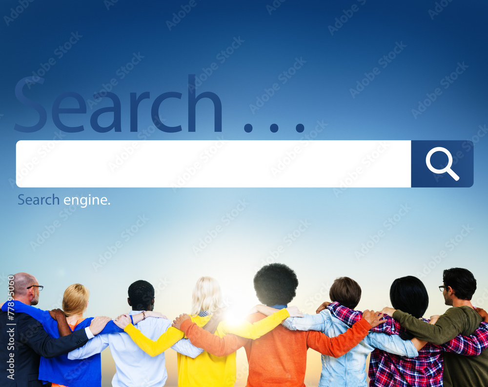 Poster search browse find internet search engine concept