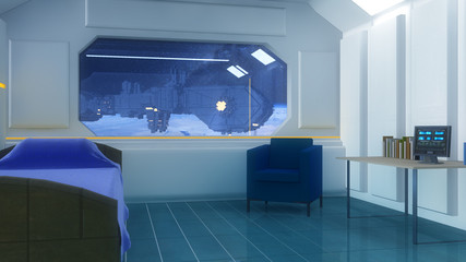 Interior futuristic design concept architecture