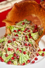 meat and pomegranate salad