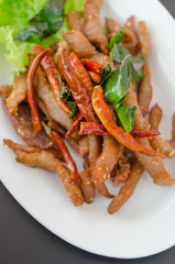 fried meat
