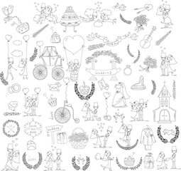 Каракули Свадебный комплект для пригласительных билетов