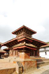 Obraz premium Ancient towers and buildings in Hanuman Dhoka Durbar