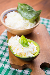 salad in avocado