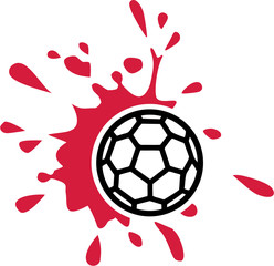 Obraz premium Handball Ball Splash Color