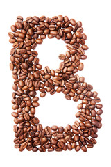 Coffee alphabet. Isolated on white background