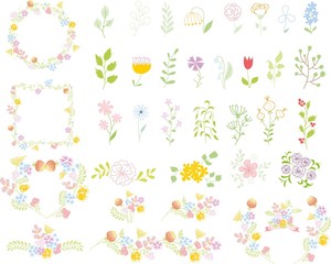 Набор свадебных графических SET- венок, цветы, лавр, ленты