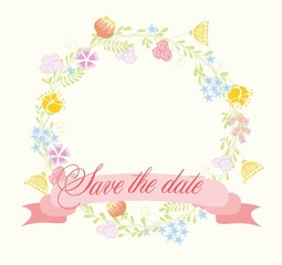 Цветок вектор баннер для свадьбы приглашения