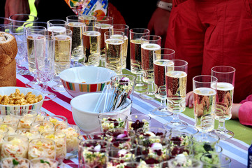 Cocktail dinatoire au Champagne