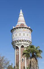 Fototapeta na wymiar modernist tower in Barcelona