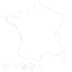 CARTE FRANCE + DOM_vide
