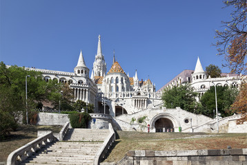 Fototapeta na wymiar Budapest. View of Fisherman's Bastion