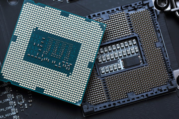 central processor unit on motherboard