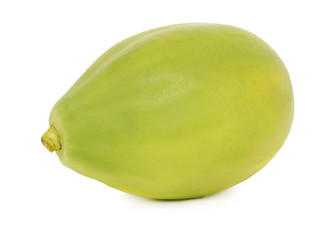 One whole ripe papaya (isolated)