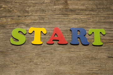 Fototapeta premium Start word concept
