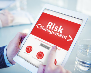 Digital Online Risk Management Office Working Concept