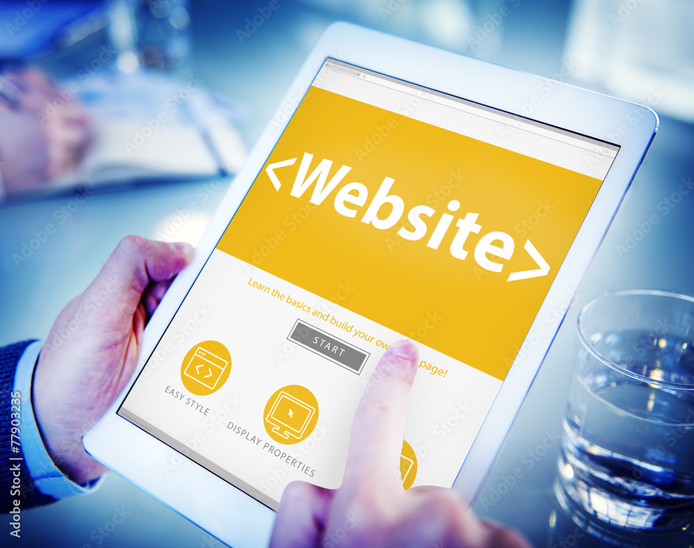 Poster website internet technology online connection concepts