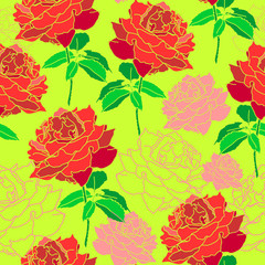Seamless pattern with flowers