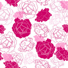 Seamless pattern with flowers