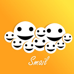 Smile emoticon. Vector illustration