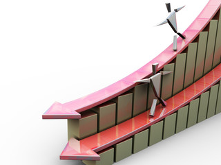 Finance Surf Recession 3D Concept Clean