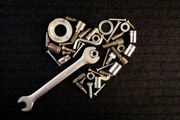 heart of the tools and screw nuts