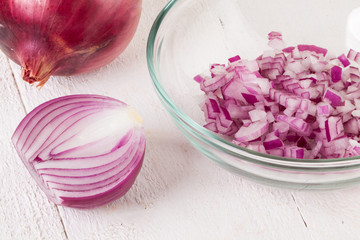 Fresh finely diced red onion