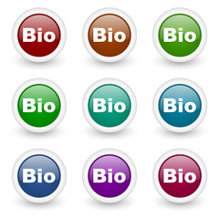 bio web icons vector set