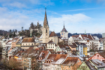 Fototapeta na wymiar Baden in canton Aargau, Switzerland