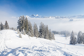 Ski resort Ibergeregg, Switzerland