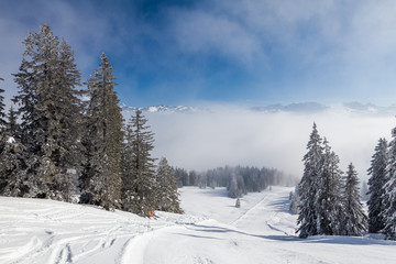 Ski resort Ibergeregg, Switzerland