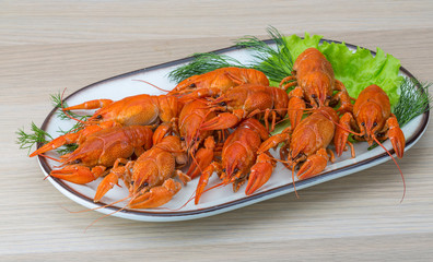 Boiled crayfish
