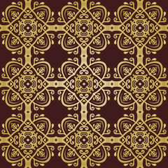 Fototapeta premium Damask Seamless Vector Pattern