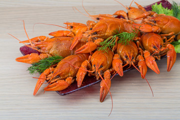 Boiled crayfish