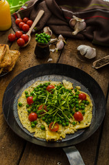 Healthy omelet with vegetables