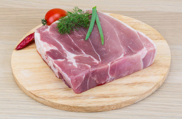 Raw pork meat