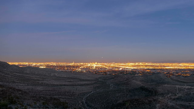 Las Vegas Sunset Mountaintop Time Lapse