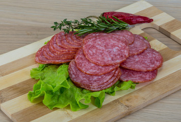 Sliced salami