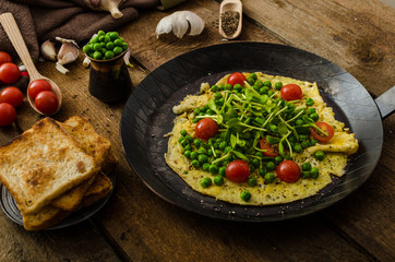 Healthy omelet with vegetables