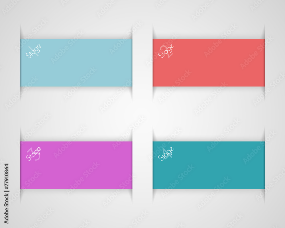 Poster ribbon text box set 1