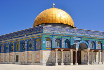 Fototapeta na wymiar One of the holiest place for muslims on the Earth, Temple Mount,