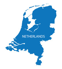 Obraz premium blue map of Netherlands
