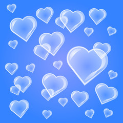 Valentine background with heart bubble