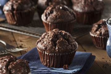 Homemade Dark Chocolate Muffins