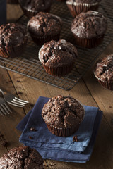 Homemade Dark Chocolate Muffins