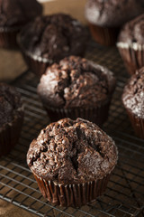 Homemade Dark Chocolate Muffins