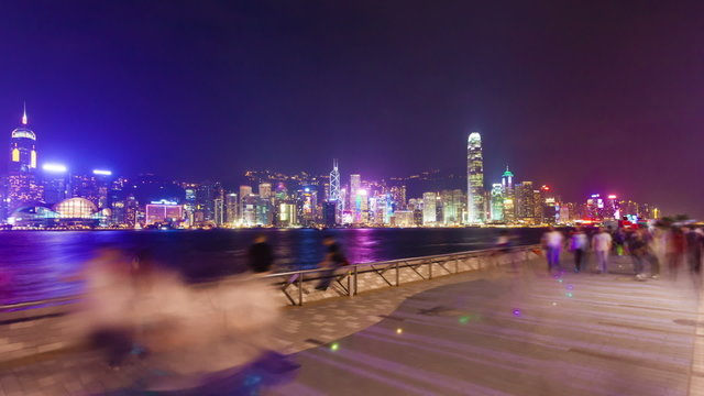 Hyperlapse video of the Victoria Harbour waterfront in Hong Kong