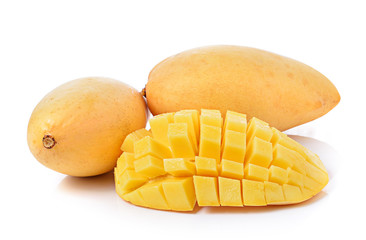 Ripe mango isolated on white background